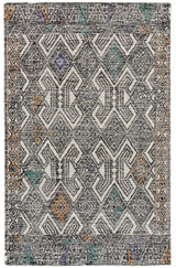 Feizy Arazad Transitional Geometric - Black/Ivory/Green Area Rug