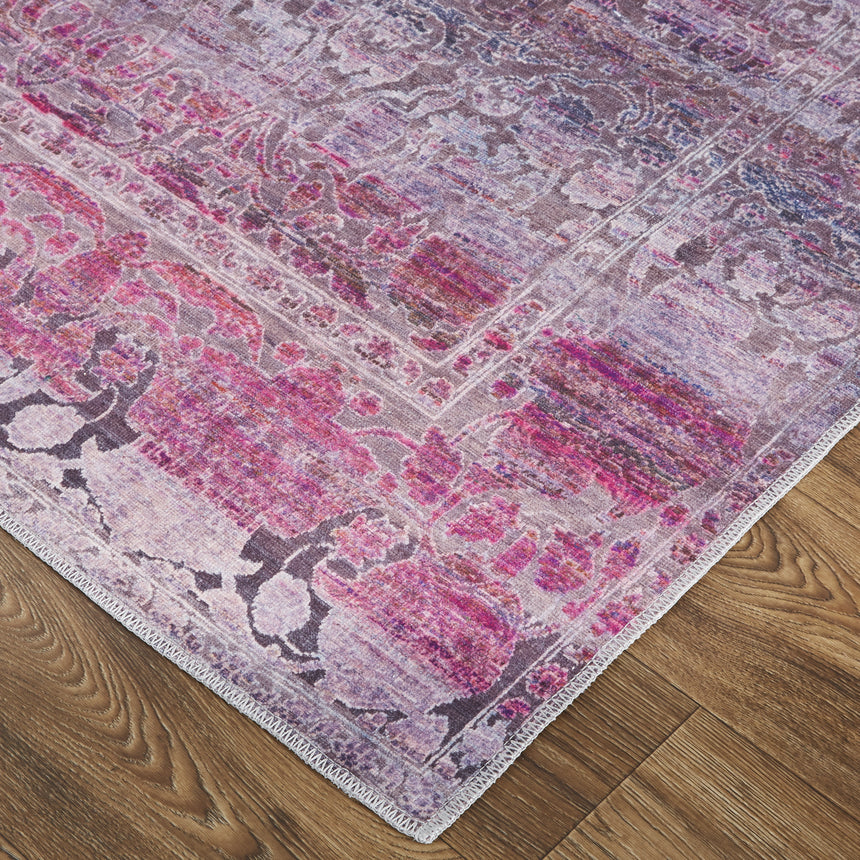 Feizy Voss Transitional Distressed - Pink/Purple Area Rug