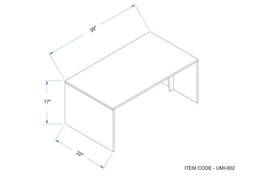 Atabayan Rectangle Wooden Coffee Table - Clearance