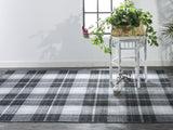 Feizy Crosby Transitional Plaid - Black/Blue/White Area Rug - Clearance