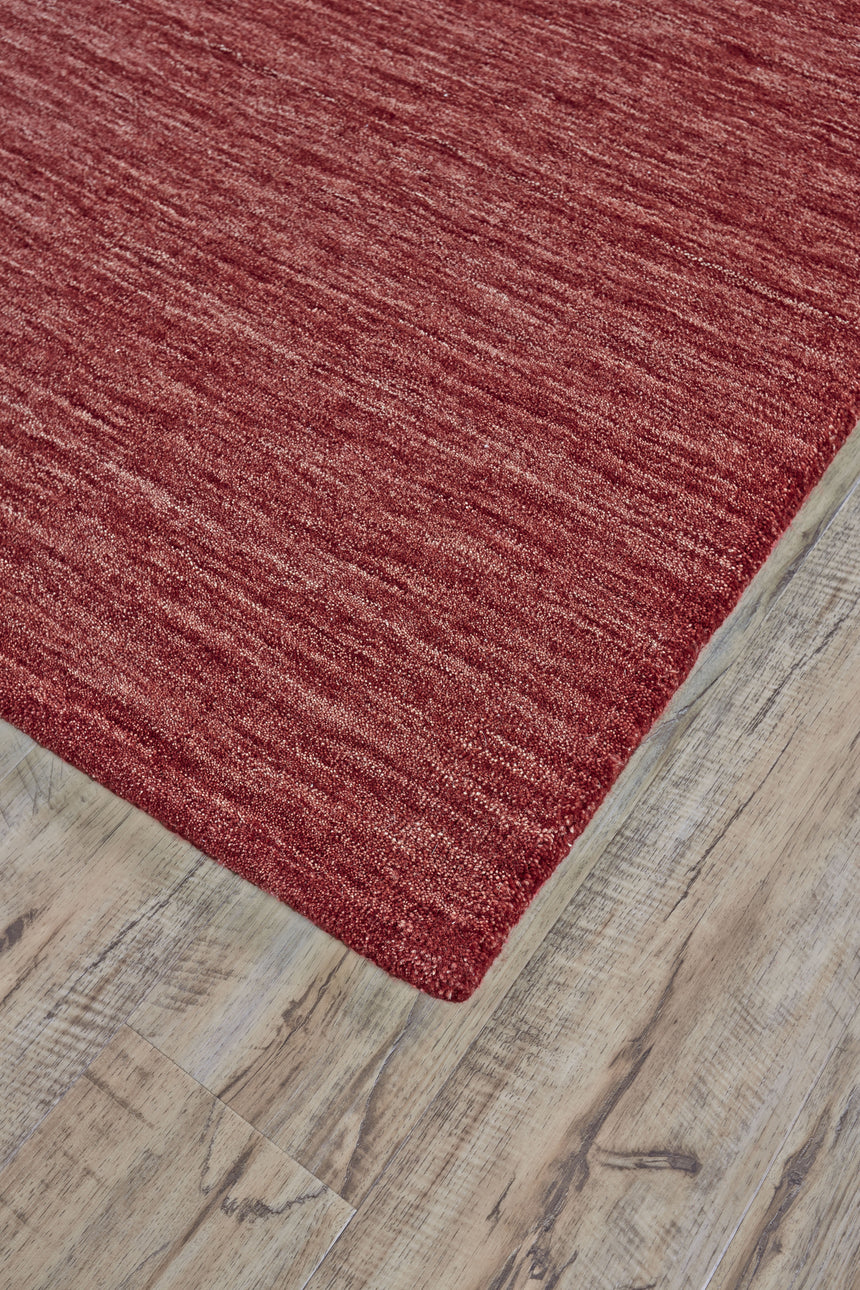 Feizy Luna Modern Solid - Red Area Rug