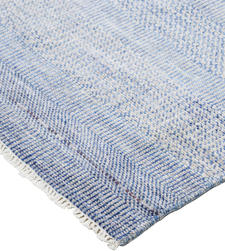 Feizy Janson Transitional Stripes - Blue/Silver Area Rug