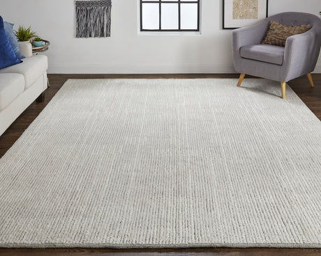 Feizy Alford Modern Solid - Ivory/Tan Area Rug