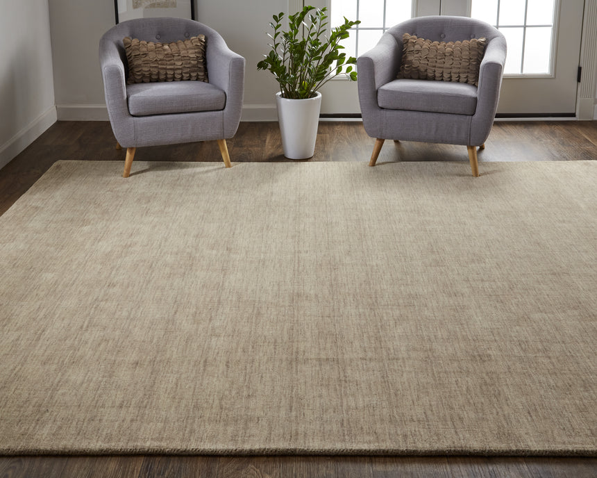 Feizy Luna Modern Solid - Tan Area Rug