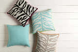 Hawkinge Gray Zebra Pattern Throw Pillow - Clearance