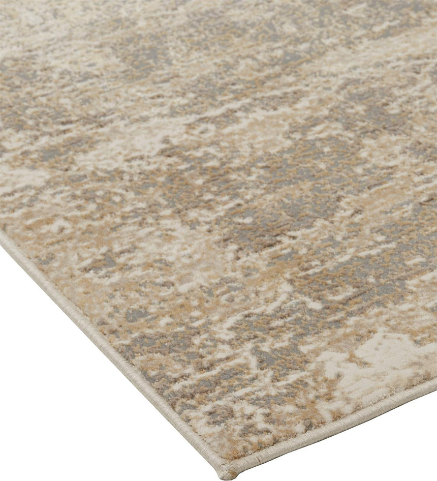 Feizy Parker Transitional Abstract - Tan/Ivory/Brown Area Rug