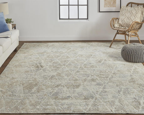 Feizy Elias Modern Abstract - Gray/Taupe Area Rug