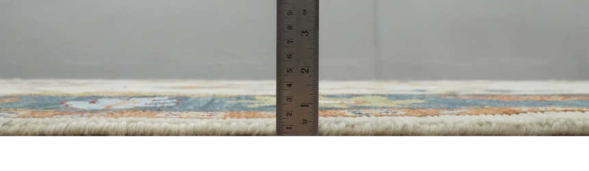 Hand Knotted Beige, Teal and Rust Traditional Oushak Multi size Wool Area Rug