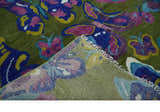 Vibrant Garden of Butterfly Green and Purple Hand knotted Multi size wool Area Rug