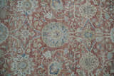 Vintage Hand Knotted 8x10 Rust and Blue Traditional Oxidized Textured Persian Low Pile Wool Rug | TRD2601