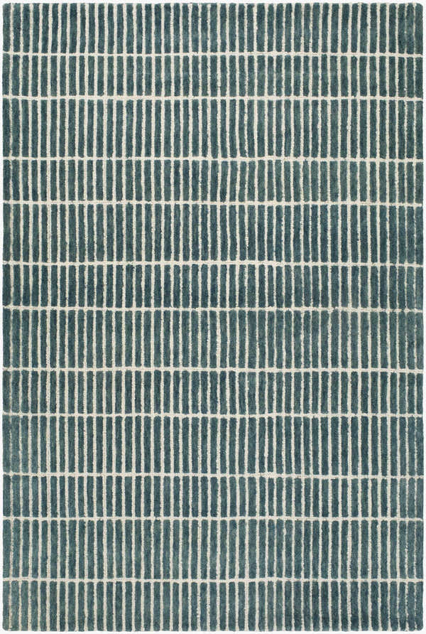 Sample Finial Blue Wool Area Rug