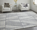 Feizy Whitton Modern Abstract - Ivory/Black Area Rug