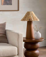 Warm Orange Traditional Table Lamp for bedside or console tables
