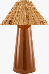 Bright Orange Traditional Table Lamp for bedside or console tables