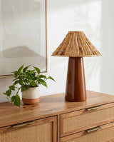 Bright Orange Traditional Table Lamp for bedside or console tables