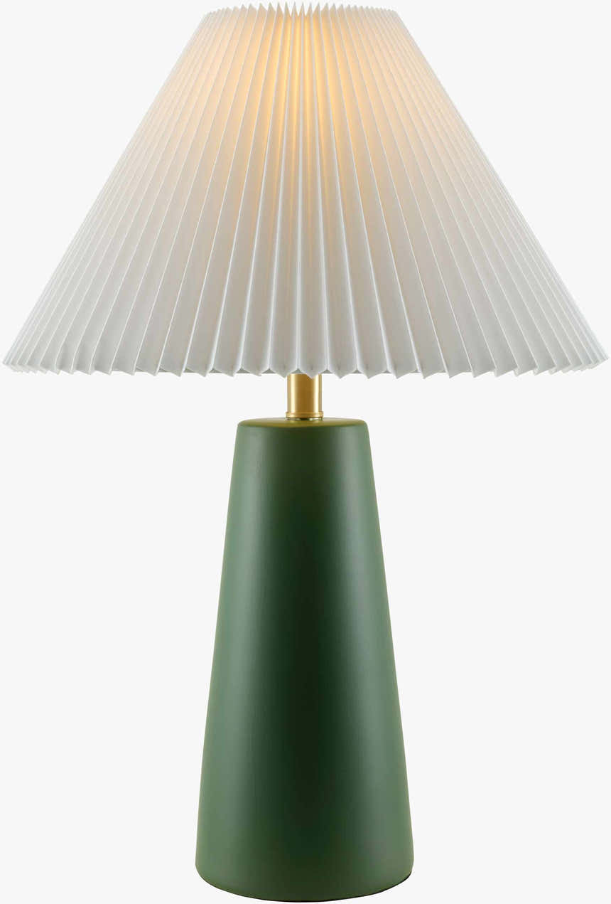 Forest Green Traditional Table Lamp for bedside or console tables