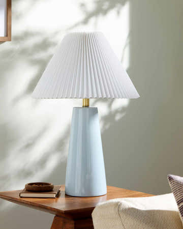 Light Gray Traditional Table Lamp for bedside or console tables