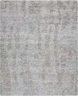 Close-up of the taupe Nourison Ellora Slate rug. Handmade, mid-century modern style with subtle horizontal stripes.