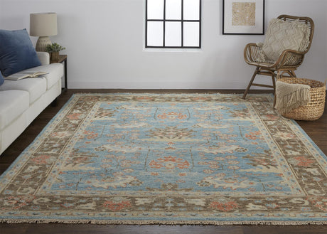 Feizy Beall Traditional Oriental - Blue/Brown Area Rug