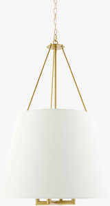 White Traditional Chandelier with linen details for dining or living rooms