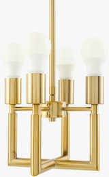 White Traditional Chandelier with linen details for dining or living rooms