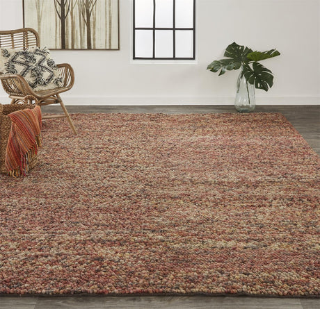 Feizy Berkeley Transitional Abstract - Brown/Orange/Red Area Rug