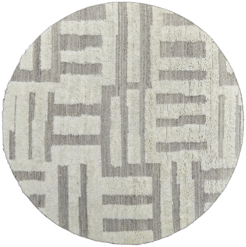Feizy Ashby Transitional Geometric - Gray/Ivory Area Rug