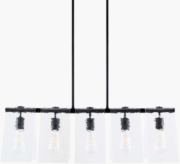 Rich White Modern Chandelier with glass details for dining or living rooms