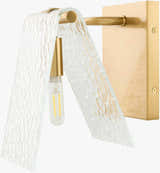 Deep Light Gray Modern Wall Sconce with glass details for hallway or bedroom lighting
