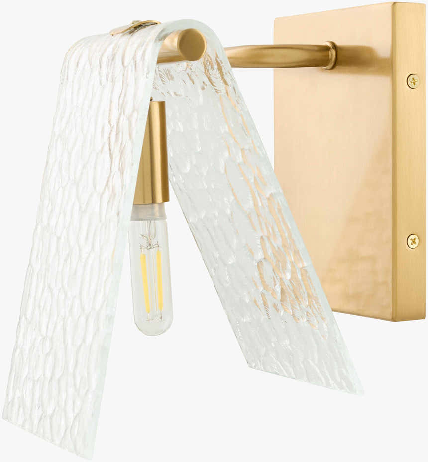 Deep Light Gray Modern Wall Sconce with glass details for hallway or bedroom lighting