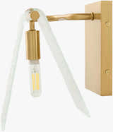 Deep Light Gray Modern Wall Sconce with glass details for hallway or bedroom lighting
