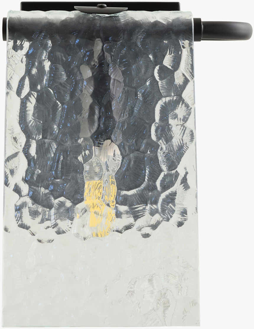 Deep White Modern Wall Sconce with glass details for hallway or bedroom lighting