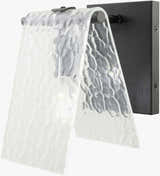 Deep White Modern Wall Sconce with glass details for hallway or bedroom lighting