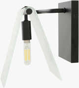 Deep White Modern Wall Sconce with glass details for hallway or bedroom lighting