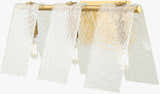 Soft White Modern Wall Sconce with glass details for hallway or bedroom lighting