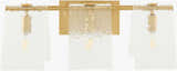 Soft White Modern Wall Sconce with glass details for hallway or bedroom lighting