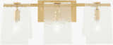 Soft White Modern Wall Sconce with glass details for hallway or bedroom lighting