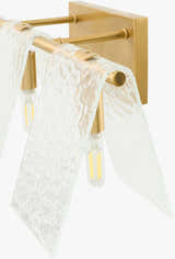 Soft White Modern Wall Sconce with glass details for hallway or bedroom lighting