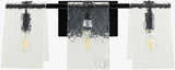 Rich White Modern Wall Sconce with glass details for hallway or bedroom lighting