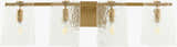 Soft Light Gray Modern Wall Sconce with glass details for hallway or bedroom lighting