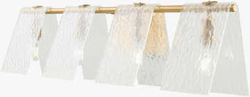 Soft Light Gray Modern Wall Sconce with glass details for hallway or bedroom lighting