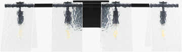 Rich Light Gray Modern Wall Sconce with glass details for hallway or bedroom lighting
