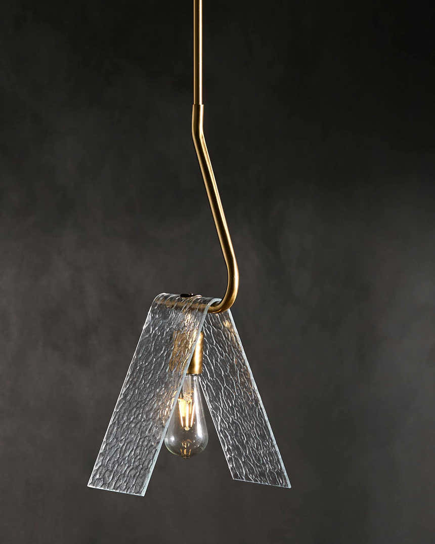 Tan Modern Pendant Light with glass details for kitchen islands or dining areas