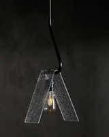 Light Gray Modern Pendant Light with glass details for kitchen islands or dining areas