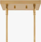 Mustard Modern Chandelier with glass details for dining or living rooms