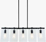 Rich White Modern Chandelier with glass details for dining or living rooms