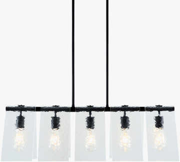 Rich White Modern Chandelier with glass details for dining or living rooms