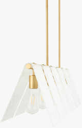 Rich Tan Modern Chandelier with glass details for dining or living rooms
