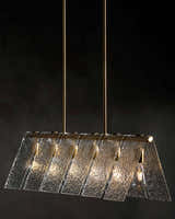 Rich Tan Modern Chandelier with glass details for dining or living rooms