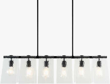 Soft White Modern Chandelier with glass details for dining or living rooms